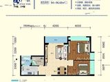 奥园16海里_2室2厅2卫 建面96平米