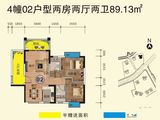 汇嘉南湾_2室2厅2卫 建面89平米