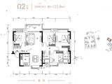 万象华府_4室2厅2卫 建面123平米