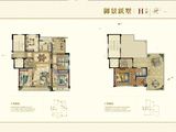 华鸿阳光城翡丽公园_4室2厅3卫 建面140平米