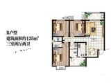 泾渭春天_3室2厅2卫 建面125平米