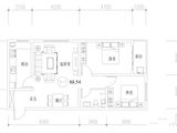 惠城嘉苑_2室2厅1卫 建面88平米