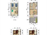 天和琅峰水岸_排屋P2户型约256平方米 建面256平米