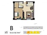 棉三公寓_1室2厅1卫 建面98平米