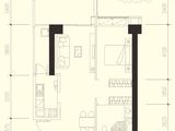 恒大都汇华庭_1室2厅1卫 建面88平米