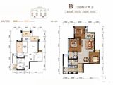 香槟城公园1号_3室2厅2卫 建面90平米