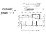 天地源万熙天地_4室2厅2卫 建面154平米