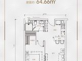 中国铁建西派国际_1室1厅1卫 建面64平米