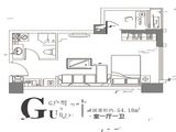 上东领寓_1室1厅1卫 建面54平米