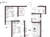 翰弘林溪郡_2室2厅1卫 建面87平米