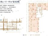 融创九棠府_17#一层商业平面布局图17-95㎡ 建面64平米