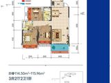 湘苑学府_3室2厅2卫 建面114平米