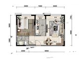 国瑞熙悦_1室2厅1卫 建面58平米