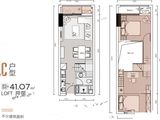 旺德府万象时代_2室2厅1卫 建面41平米