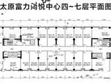 富力尚悦居_公寓户型四-七层平层图 建面49平米