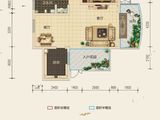 国泰城_2室2厅1卫 建面94平米