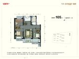万科金色悦城新著_3室2厅1卫 建面105平米