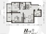 创鸿果粒城_2室2厅1卫 建面83平米