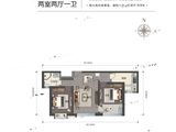 轨道城市曙光_2室2厅1卫 建面90平米