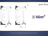 海唐广场_2室2厅2卫 建面66平米