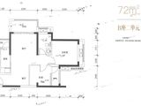鸿荣源壹成中心_2室1厅1卫 建面72平米