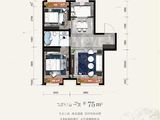 中央胜境_2室2厅1卫 建面75平米