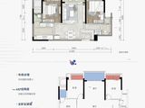 常青藤湖上初晴_2室2厅1卫 建面75平米