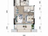 碧桂园_1室2厅1卫 建面49平米