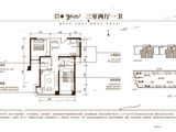中铁沣河湾_3室2厅1卫 建面96平米
