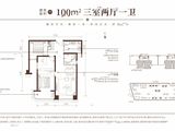 中铁沣河湾_3室2厅1卫 建面100平米